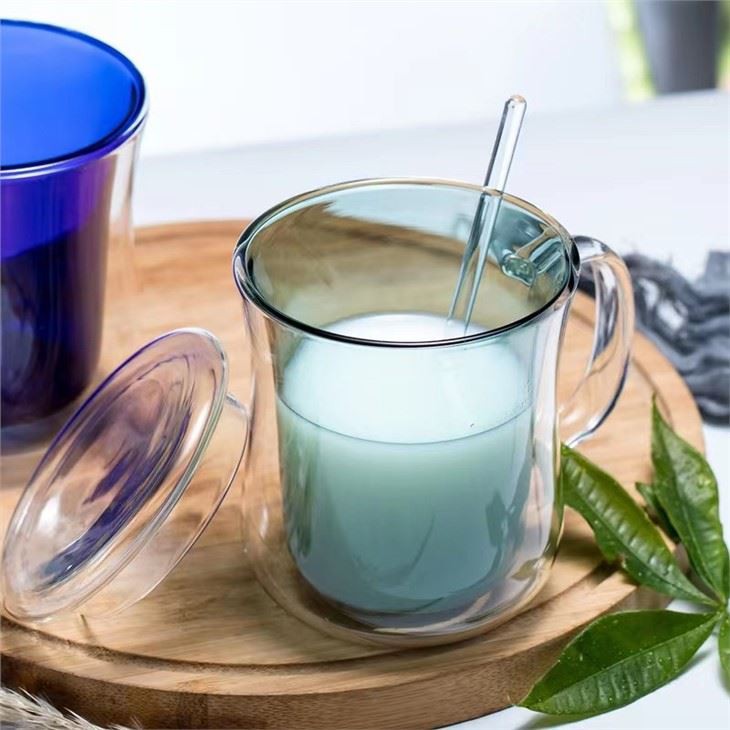 Colored Glass Double Cup
